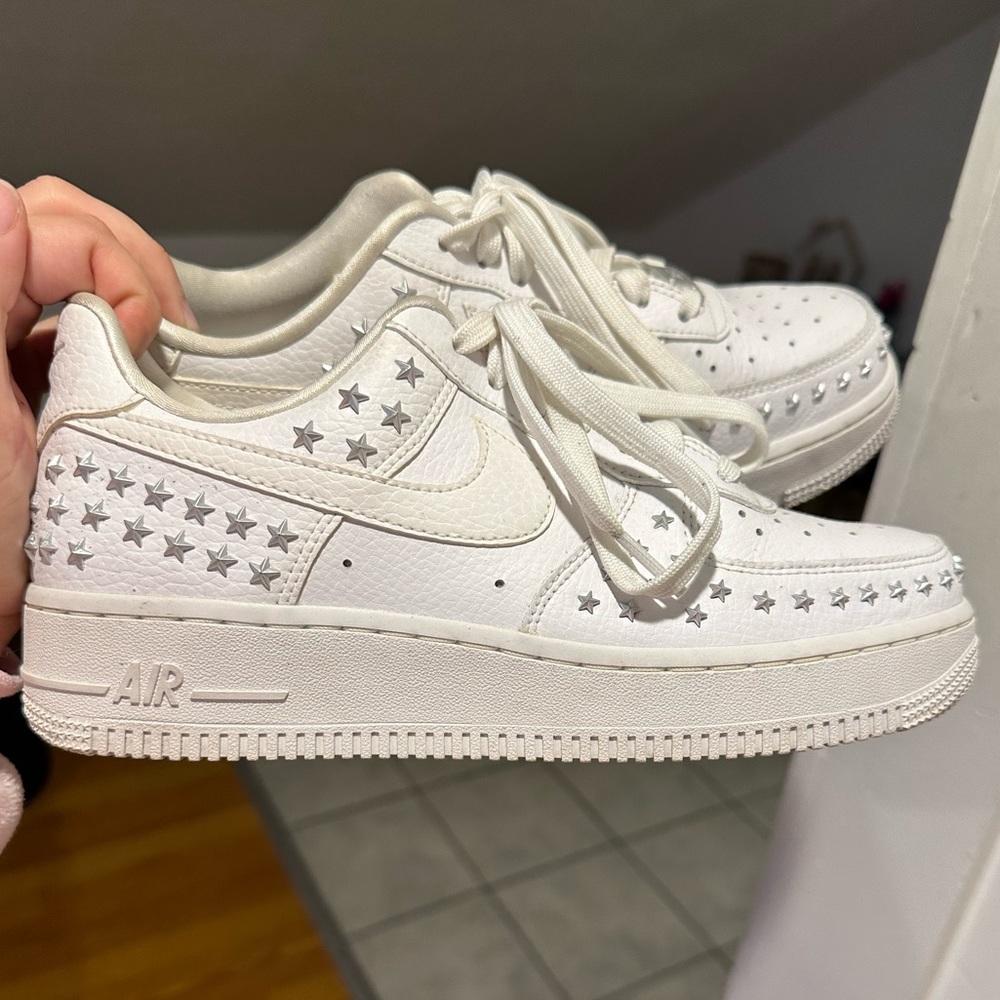 Star studded nike air force ones